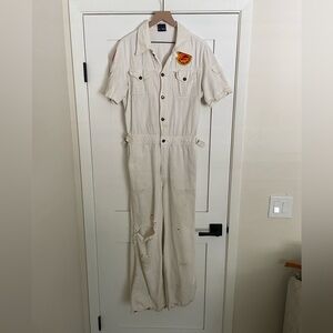 Distressed Britannia Coveralls with Patches